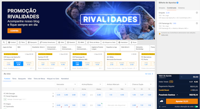 Apostas em jogos de futebol